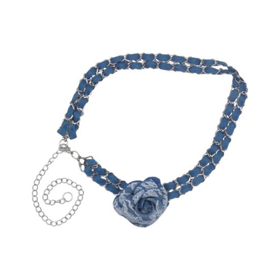 Γυναικεία ζώνη αλυσίδα με τζιν λουλούδι ()