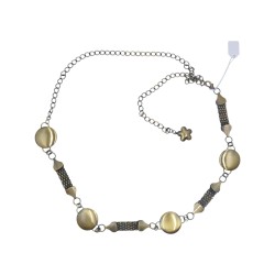 Γυναικεία ζώνη αλυσίδα χρυσό μπρονζέ ματ με λεπτομέρεια