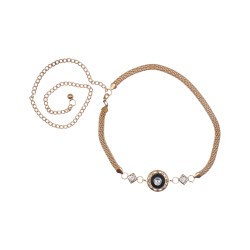 Γυναικεία ζώνη αλυσίδα χρυσή με λεπτομέρεια στρας