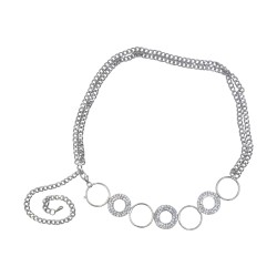 Γυναικεία ζώνη αλυσίδα με λεπτομέρεια στρας