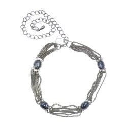 Γυναικεία ζώνη αλυσίδα με λεπτομέρεια στρας και πέτρα