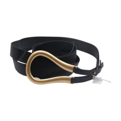 Γυναικεία ζώνη δερματίνη μαύρη