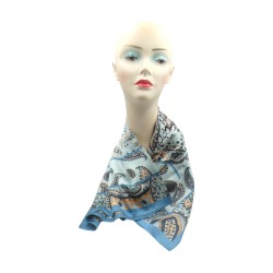 Φουλάρι σατέν τετράγωνο με σχέδιο λαχούρ 0,70 x 0.70