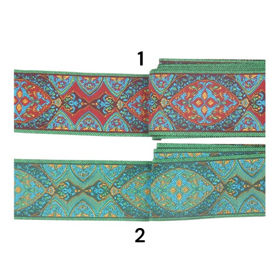 Υφασμάτινη τρέσα boho σε 2 χρώματα 5 cm ()