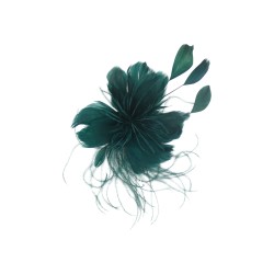 Καρφίτσα με πούπουλα πράσινο