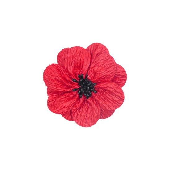 Μπουτονιέρα υφασμάτινη λουλούδι κόκκινο ()