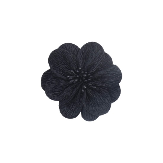 Μπουτονιέρα υφασμάτινη λουλούδι μαύρο ()