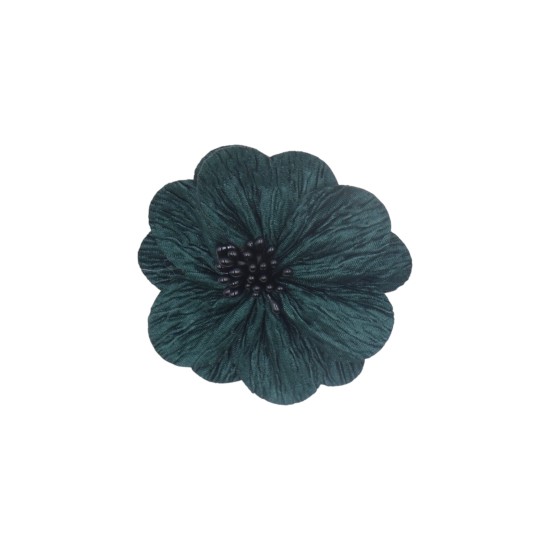 Μπουτονιέρα υφασμάτινη λουλούδι πράσινη ()