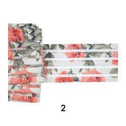 Λάστιχο με σχέδιο τριαντάφυλλα σε μαύρο και λευκό 8.5 cm