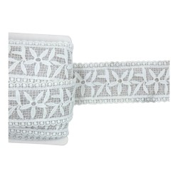 Κυπούρ δαντέλα με ασημί λάμψη 5 cm