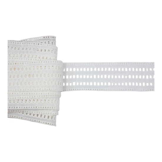 Κυπούρ δαντέλα λευκή 4cm  ()