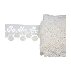 Κυπούρ δαντέλα με σχέδιο λουλούδια 7cm