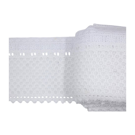 Κυπούρ δαντέλα σε λευκό χρώμα 15cm  ()