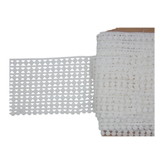 Κυπούρ δαντέλα λευκή 9cm  ()