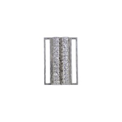 Τοκάς μεταλλικός ασημί ( 3.8x5.5 cm )