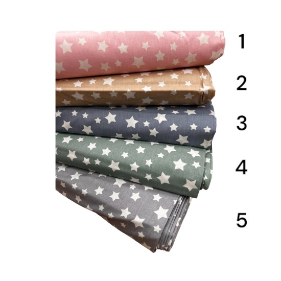 Βαμβακερό ύφασμα stars σε ΓΚΡΙ Φ 2,40cm ()