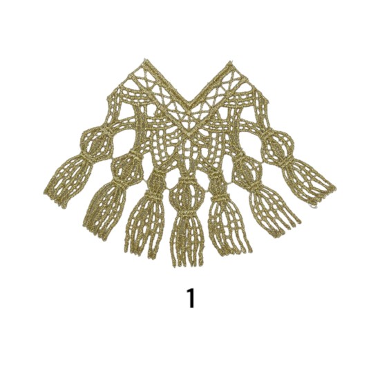 Γωνία λασέ με κρόσσι σε 2 χρώματα 13.5 cm ()