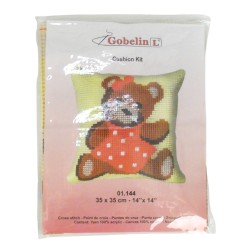 Kit μαξιλαράκι παιδικό ροζ αρκουδάκι