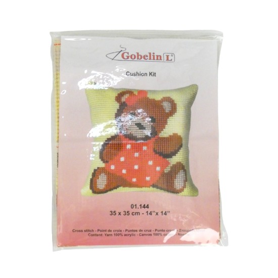 Kit μαξιλαράκι παιδικό ροζ αρκουδάκι ()