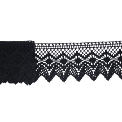 δαντέλα  βαμβακερή μαυρη 5,50 cm