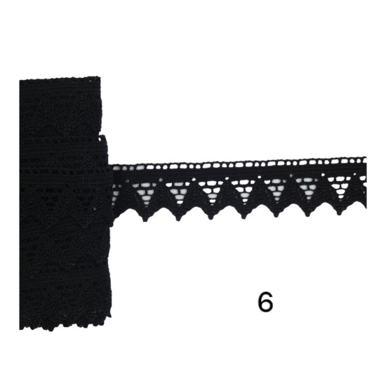 Δαντέλα βαμβακερη  3.5 cm σε 6 χρώματα (103713)