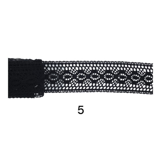Δαντέλα βαμβακερή τύπου ατραντέ (4 χρώματα) 4cm (98486)