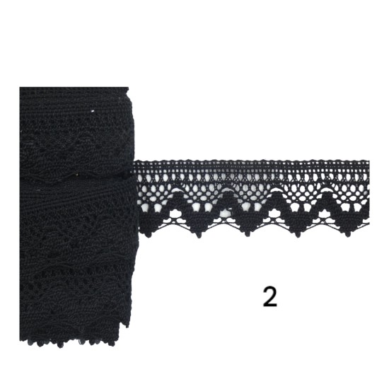 Δαντέλα βαμβακερή σε 4 χρώματα 3,5cm (103811)