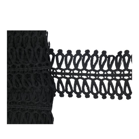 Κυπούρ δαντέλα μαύρη 7cm ()