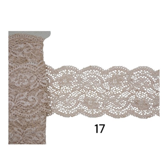 Δαντέλα ατραντέ ελαστική  6.5 cm σε 28 χρώματα (105222)