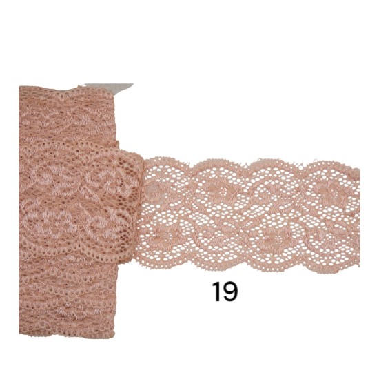 Δαντέλα ατραντέ ελαστική  6.5 cm σε 28 χρώματα (105224)