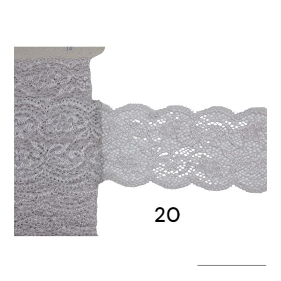 Δαντέλα ατραντέ ελαστική  6.5 cm σε 28 χρώματα (105225)