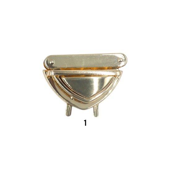 Κούμπωμα τσάντας σε χρυσό και ασημί 5x3.5 cm ()