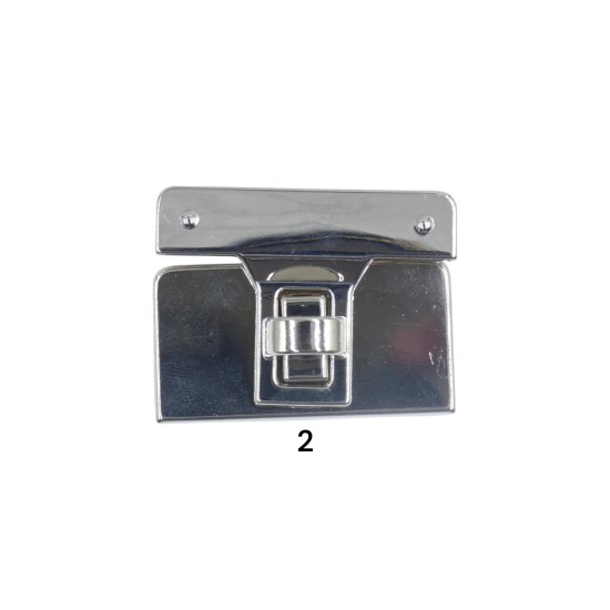 Κούμπωμα τσάντας σε χρυσό και ασημί 4.5x3.5 cm (106048)