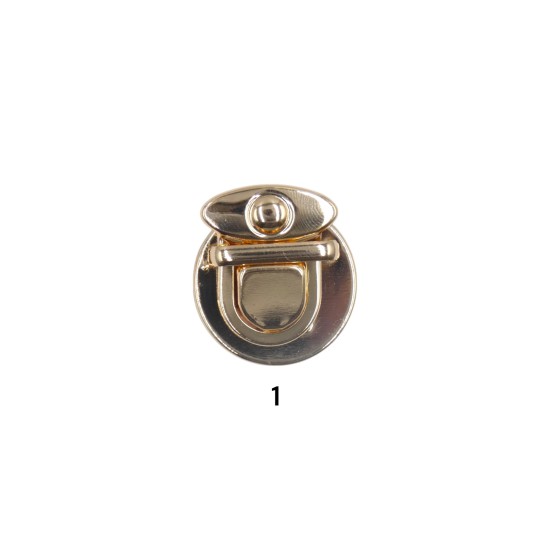 Κούμπωμα τσάντας σε χρυσό και ασημί 3.5x4 cm ()