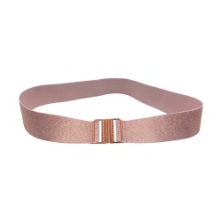 Ελαστική ζώνη με ροζ χρυσοκλωστή και μεταλλικό κούμπωμα