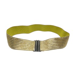 Ελαστική ζώνη με  χρυσοκλωστή και μεταλλικό κούμπωμα