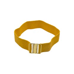 Ελαστική ζώνη τύπου ψάθινη κίτρινη με μεταλλικό κούμπωμα 