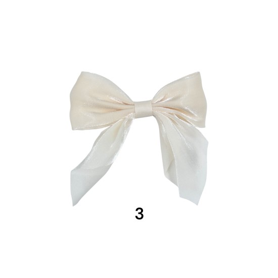 Μπαρέτα Κλίπς φιόκγος μαλλιών από οργαντίνα σε 3 χρώματα (107193)