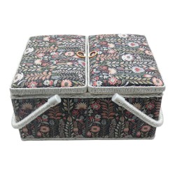 Κουτί ραπτικής φλοράλ 30.5 x 23 x 19 cm