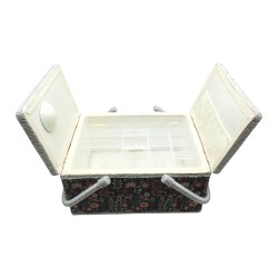 Κουτί ραπτικής φλοράλ 30.5 x 23 x 19 cm