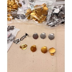 Κουμπώματα για σκουλαρίκια σε ασημί και χρυσό