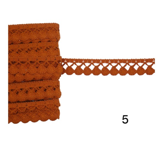 Δαντέλα Βαμβακερή Με Σχέδιο 2.5cm ( 7 χρώματα)  (103701)
