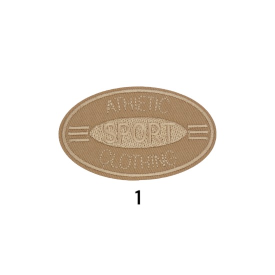 Θερμοκολλητικό μοτιφ Sport σε 6 χρώματα 8,5 x 5 cm ()
