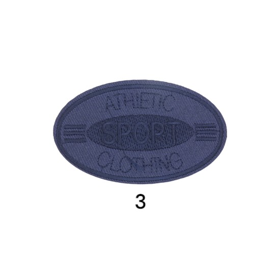 Θερμοκολλητικό μοτιφ Sport σε 6 χρώματα 8,5 x 5 cm (100405)