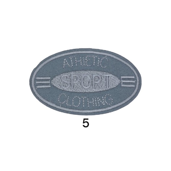 Θερμοκολλητικό μοτιφ Sport σε 6 χρώματα 8,5 x 5 cm (100407)