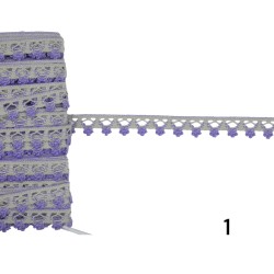 Δαντέλα βαμβακερή γκρι σε 5 χρώματα 1cm