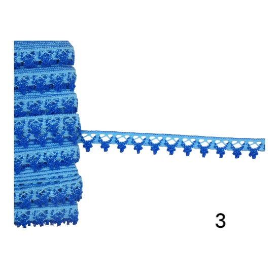 Δαντέλα βαμβακερή λεπτή 1cm (103665)