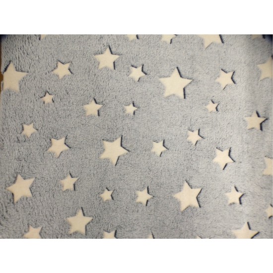 Ύφασμα γούνα με σχέδιο αστέρια που φωσφορίζουν Φ 1,60μ. ()