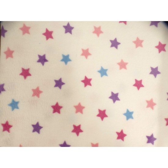 Ύφασμα γούνα με σχέδιο πολύχρωμα αστέρια Φ 1,60μ. () Ύφασμα γούνα με σχέδιο πολύχρωμα αστέρια Φ 1,60μ. ()