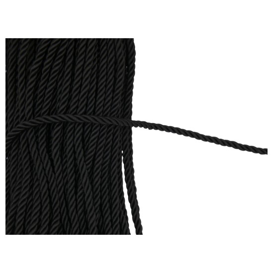 Κορδόνια ρεγιόν μαύρο 6mm ()